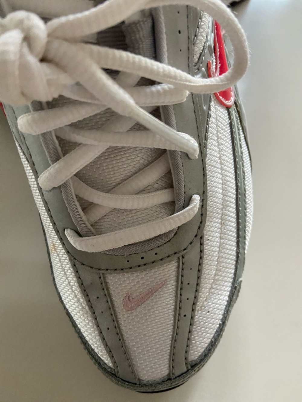 Nike White, Gray & Pink Athletic Sneakers - Picture 5 of 16